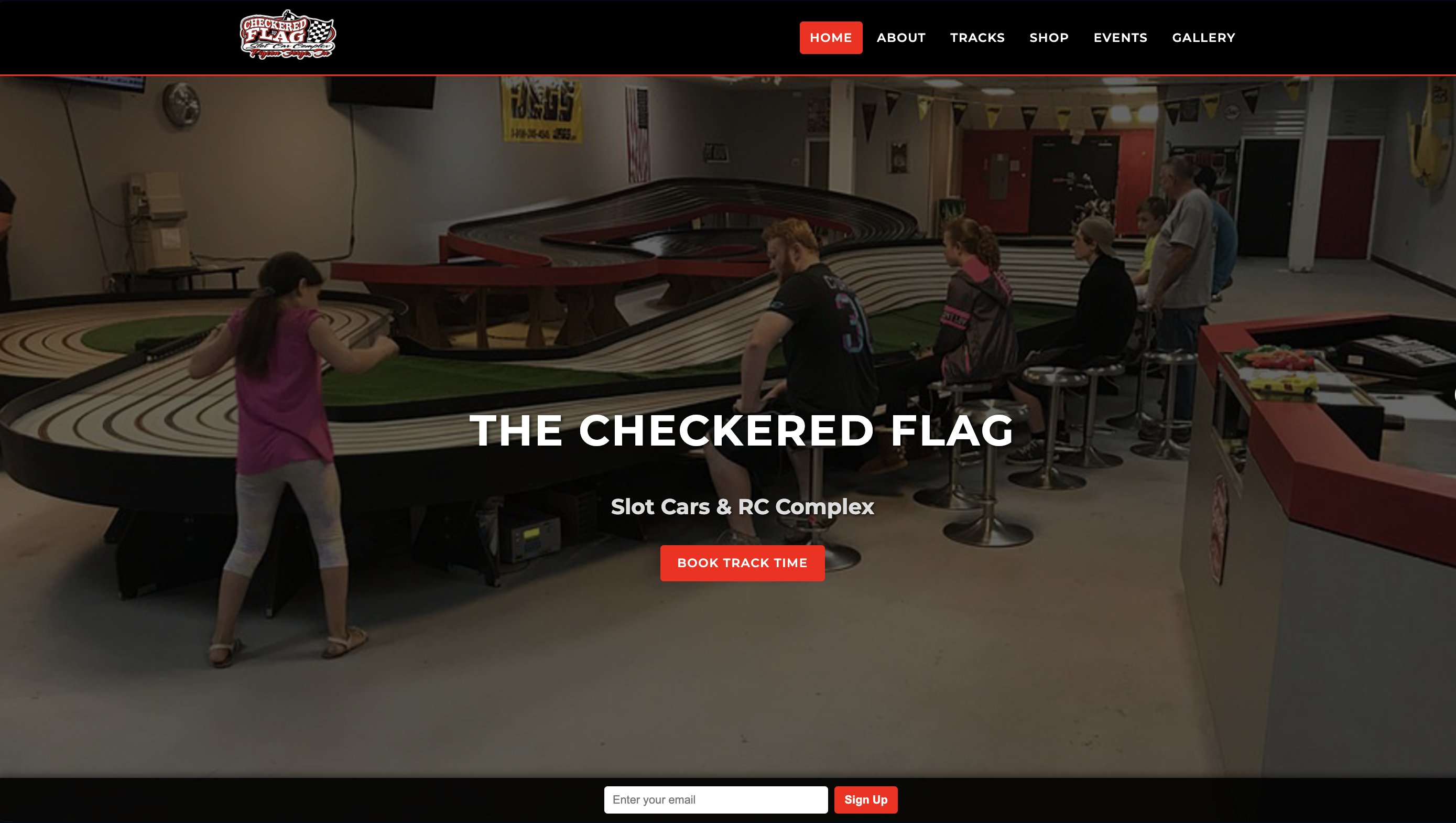 Checkered Flag Desktop View